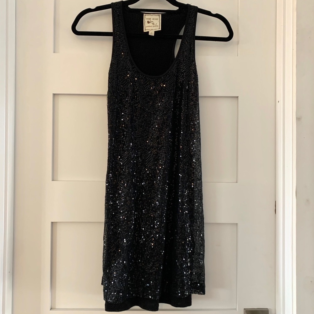 Pink Rose sequin top, size Small